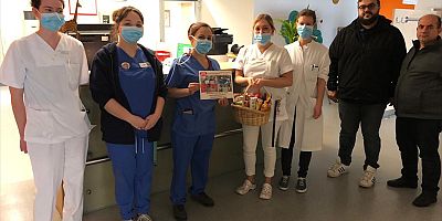 Almanya'daki Türklerden sağlık çalışanlarına destek ziyareti