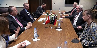 Erdoğan, Almanya Cumhurbaşkanı Steinmeier ile bir araya geldi