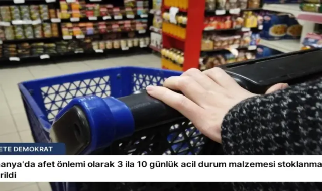 Almanya’da Her Hane İçin 3-10 Günlük Acil Durum Malzemesi Önerisi