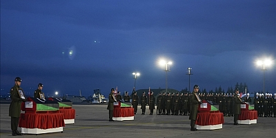 Düşen uçakta hayatını kaybeden Libya askeri heyeti için Ankara'da tören düzenlendi