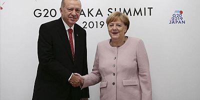 Erdoğan Almanya Başbakanı Merkel'i kabul etti